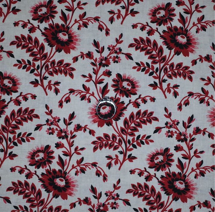 Cotton Fabric BTY Natural Tea Dye Dark Red Maroon Colonial Christmas Floral