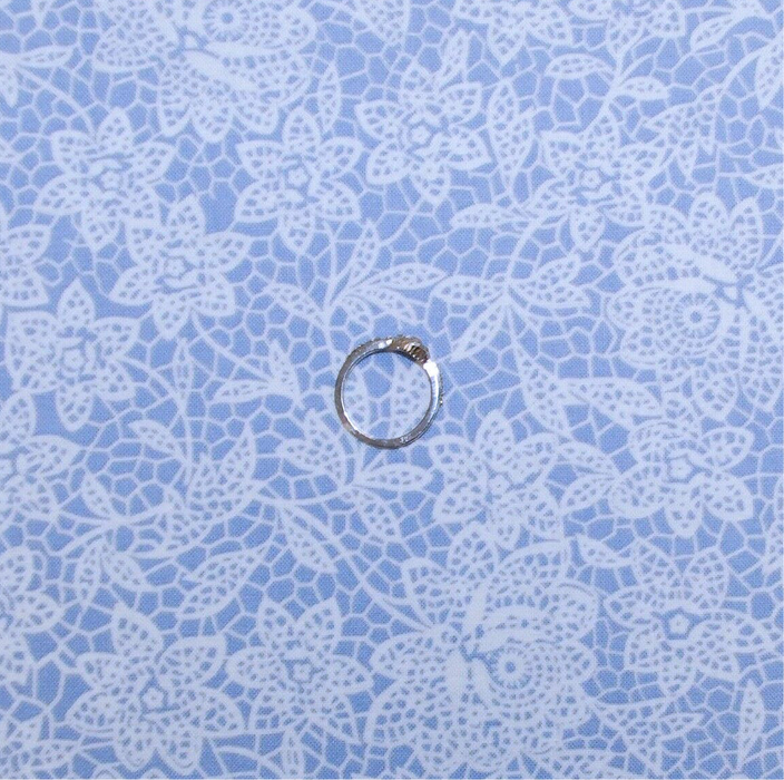 Cotton Fabric BTY Purple White Cream Lace Rose Flower Victorian