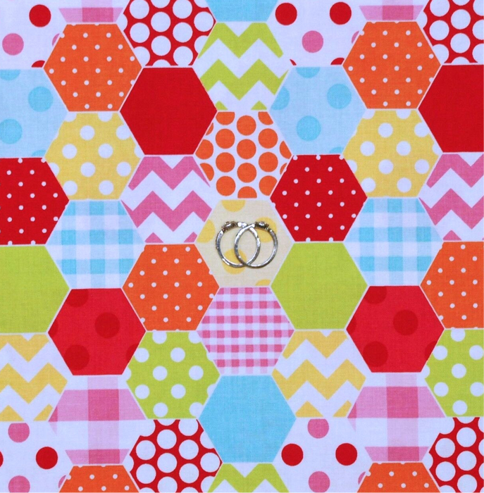 Flannel Fabric BTY Rainbow Retro Shape Stripe Dot Pattern Print