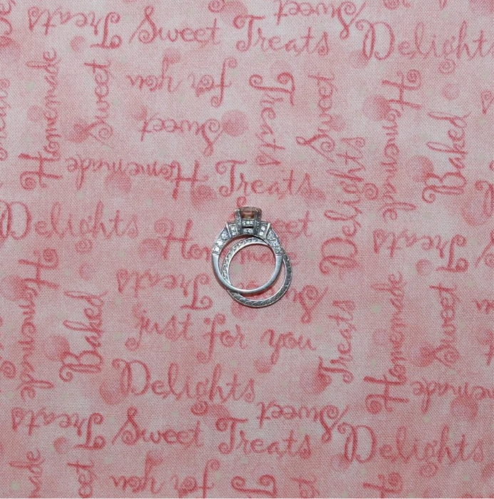 Cotton Fabric BTY Pink Rose Dessert Sweet Treats Valentine Girl