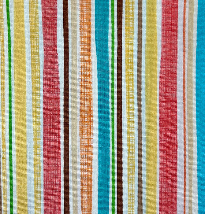 Cotton Fabric BTY Colorful Fall Harvest Blender Texture Calico Stripe