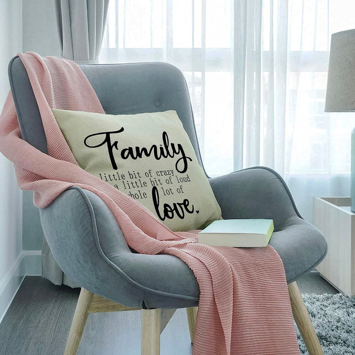 Pillow Cover 18” Square Farmhouse Family Love