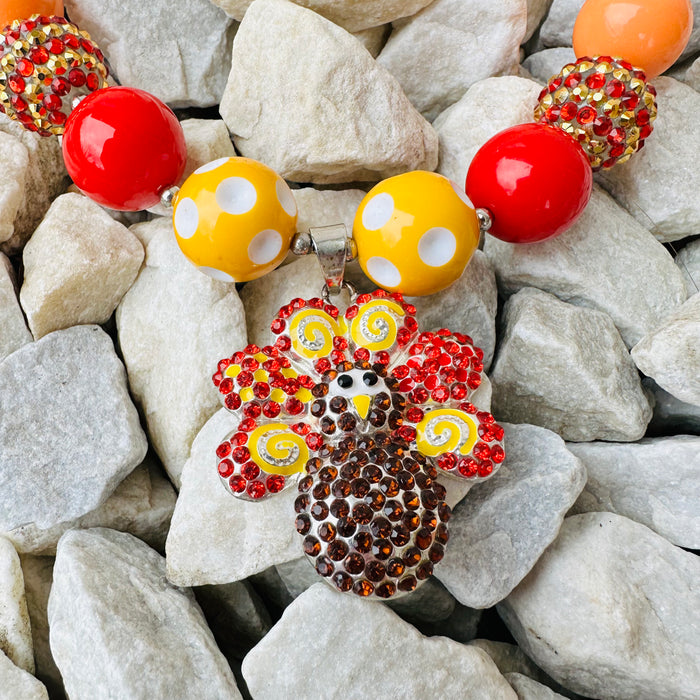 Necklace Thanksgiving Turkey Chunky Charm Pendant Jewelry