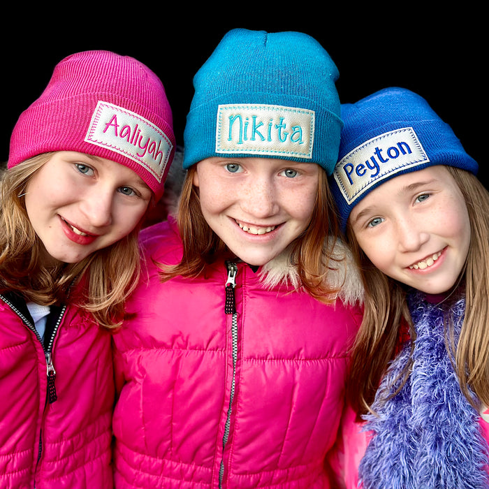 Custom Kids Embroidered Beanie Winter Hats