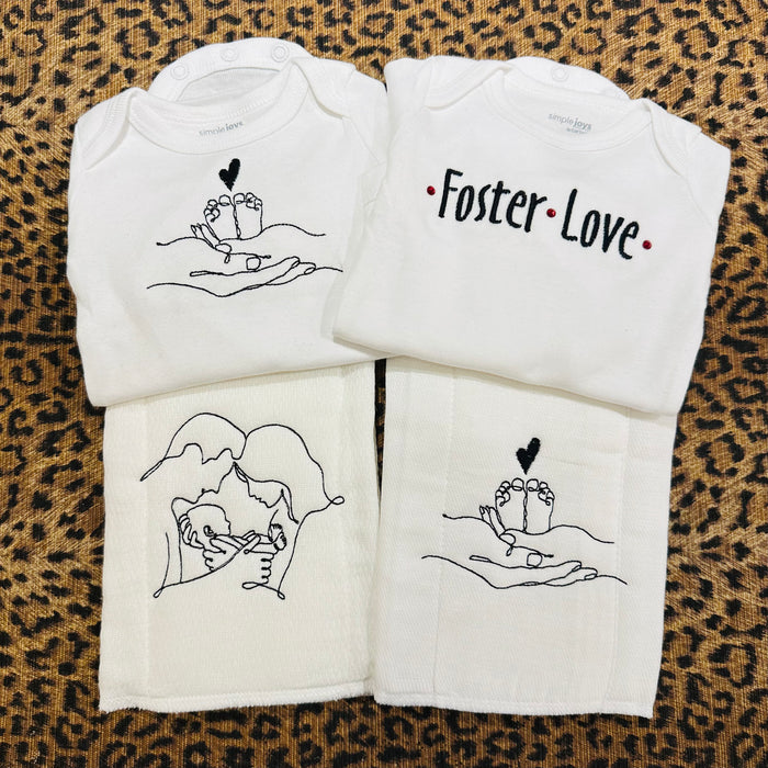 Boutique Baby Newborn 4 Pc Burp Cloth Gift Set Hands Feet