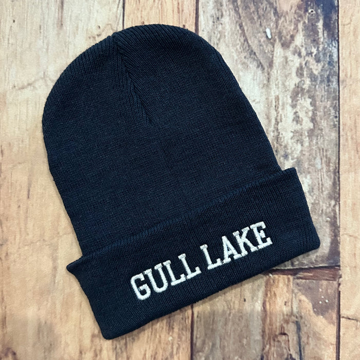 Boutique RTS Hat Gull Lake Navy Blue Knit Beanie Kid Gift