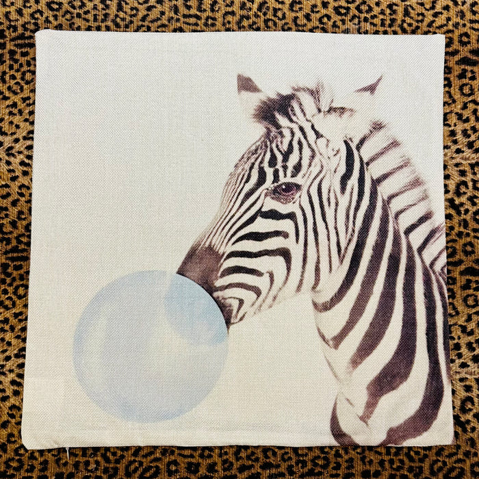 Pillow Cover 18” Square Zebra Bubblegum