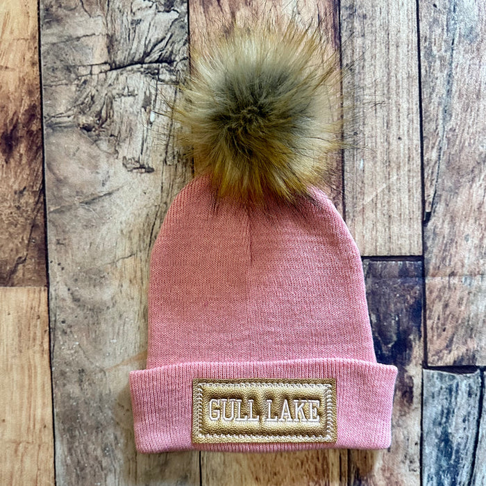 Boutique RTS Hat Gull Lake Pink Knit Beanie Kid Gift