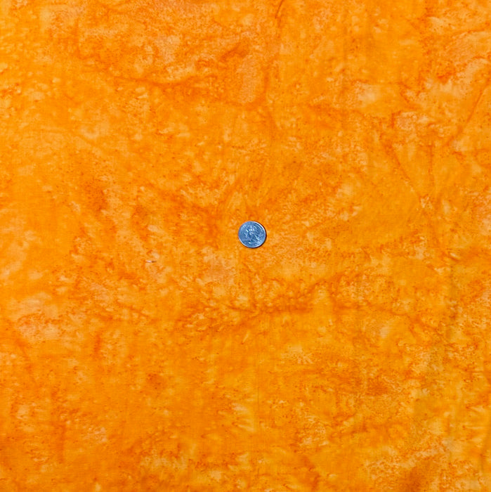 Cotton Fabric BTY Batik Orange Tone Tonal Natural Art Sunset Lava Flame