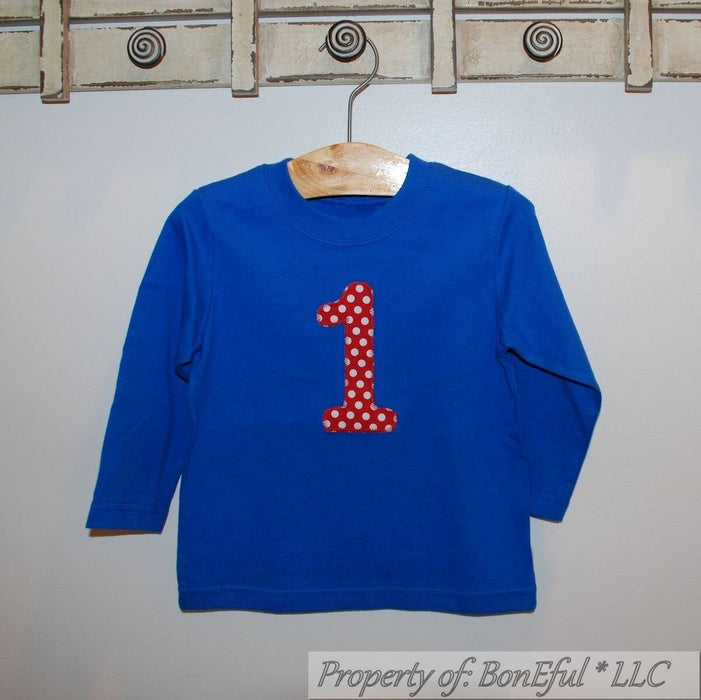 Boutique Baby Unisex Size 18 M Number 1 T-Shirt Top