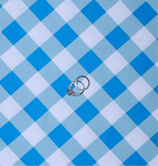 Cotton Fabric BTY Blue Aqua White Plaid Check Stripe Gingham Kid