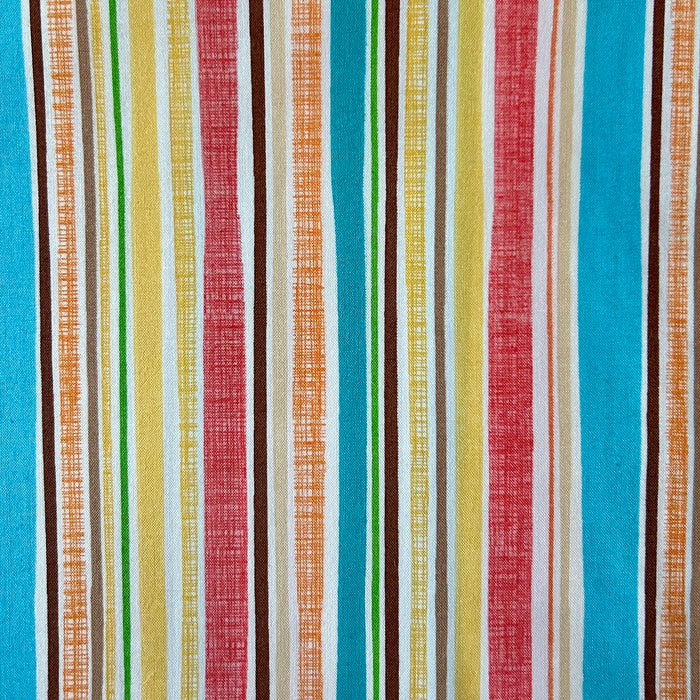 Cotton Fabric BTY Colorful Fall Harvest Blender Texture Calico Stripe