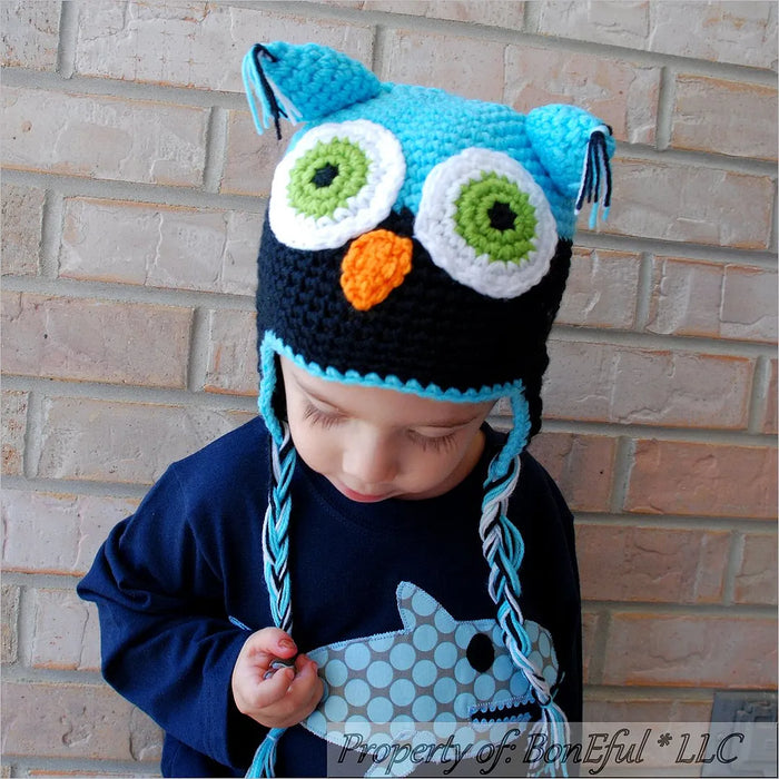 Boutique Baby Boys Hat 9 18 24 Months 2 3T Years Crochet Owl
