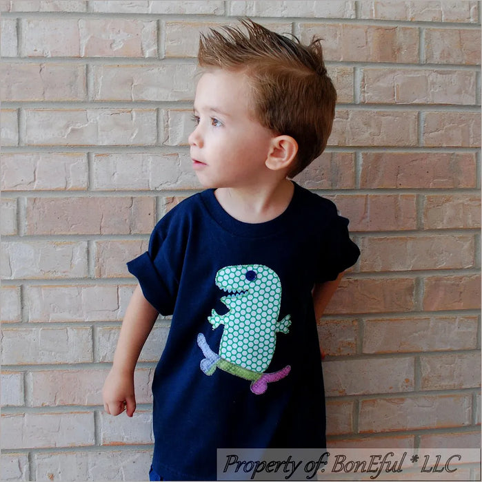 Boutique Baby Boy Size 2 2T Monster Skateboard T-Shirt Top
