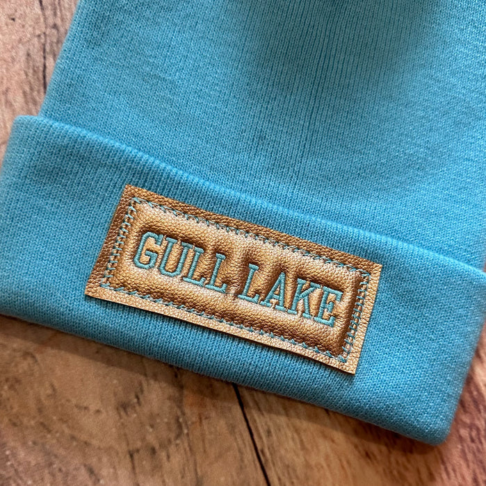Boutique RTS Hat Gull Lake Aqua Blue Knit Beanie Teen-Youth Adult Gift