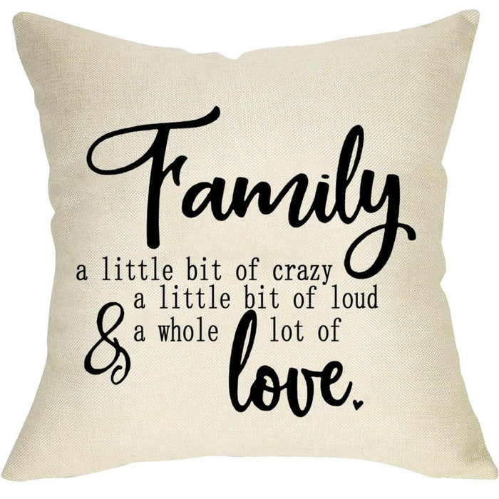 Pillow Cover 18” Square Farmhouse Family Love