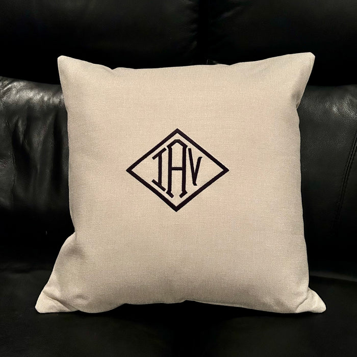 Pillow Cover 18” Natural Custom 3 Letter Monogram