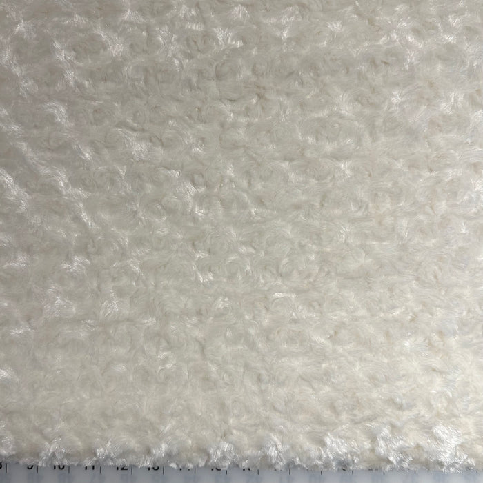 Minky Fabric BTY Off White Cream Cuddle Soft Swirl Texture
