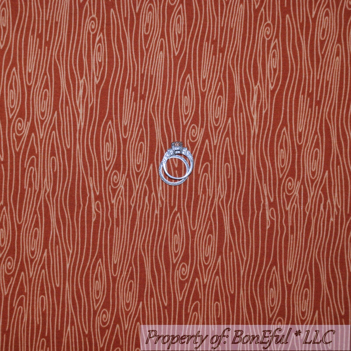 Flannel Fabric BTY Brown Wood Grain Floor Barn Blender